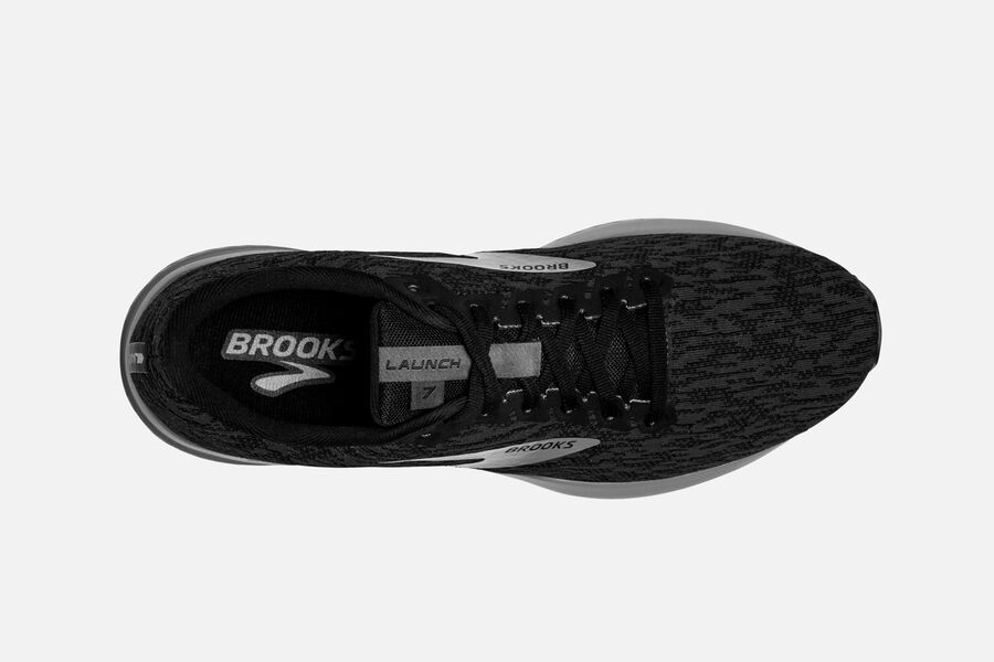 Brooks Launch 7 Road Running Shoes Mens - Black/Grey - UPGBN-2651